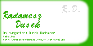 radamesz dusek business card